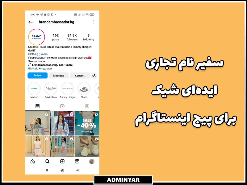 سفیر برند یا نام تجاری ایده کاربردی برای پیج اینستاگرام